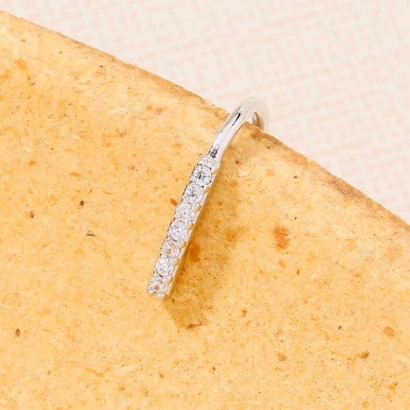 Silver Cubic Small Nose Ring BLING BLING - Picture 4 of 5